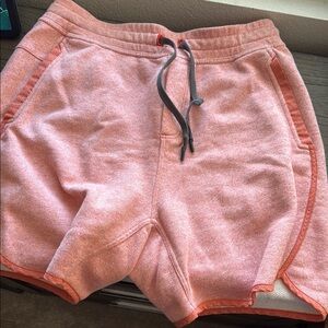 lululemon athletica Men's Hybrid Shorts - Coral and Gray